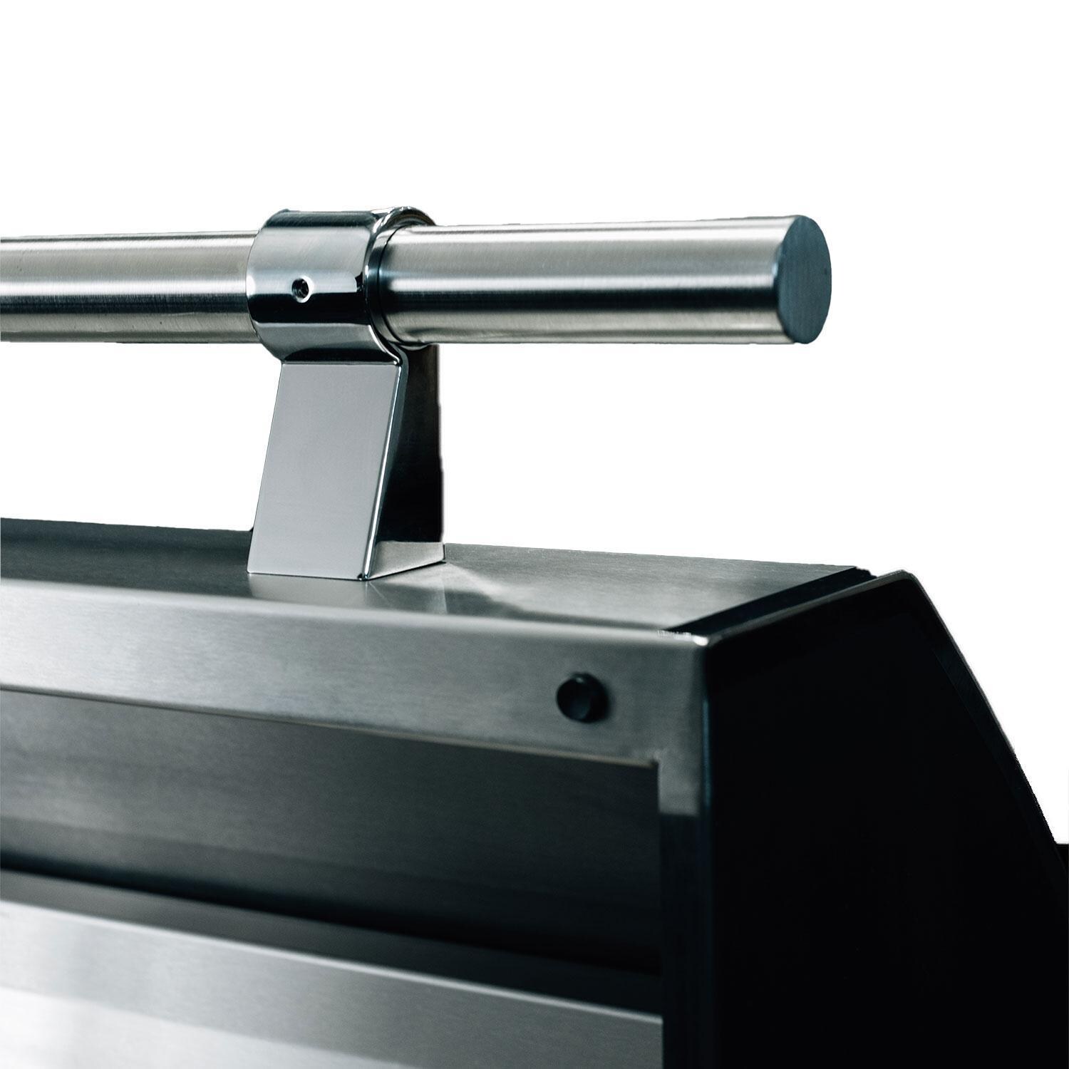 Summerset QST42-LP Quest 42-in 3 Burner Built-In Propane Gas Grill w/ Rear Infrared Burner, Rotisserie Kit, & Drop-In Griddle Plate - Hood Handle - Detail thumbnail