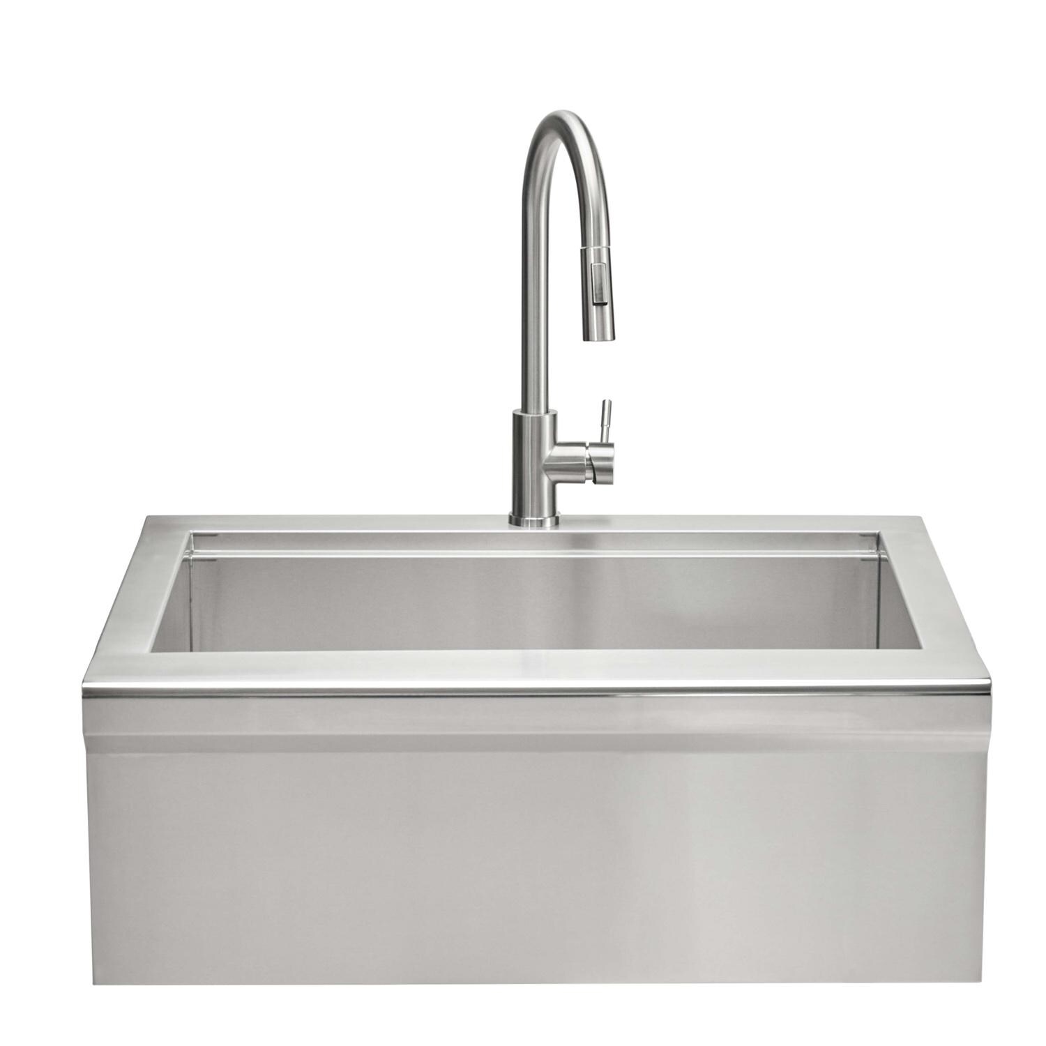 Coyote Outdoor Living C3FHSINK 30 Inch Farmhouse Sink - Lid Off - White Background thumbnail