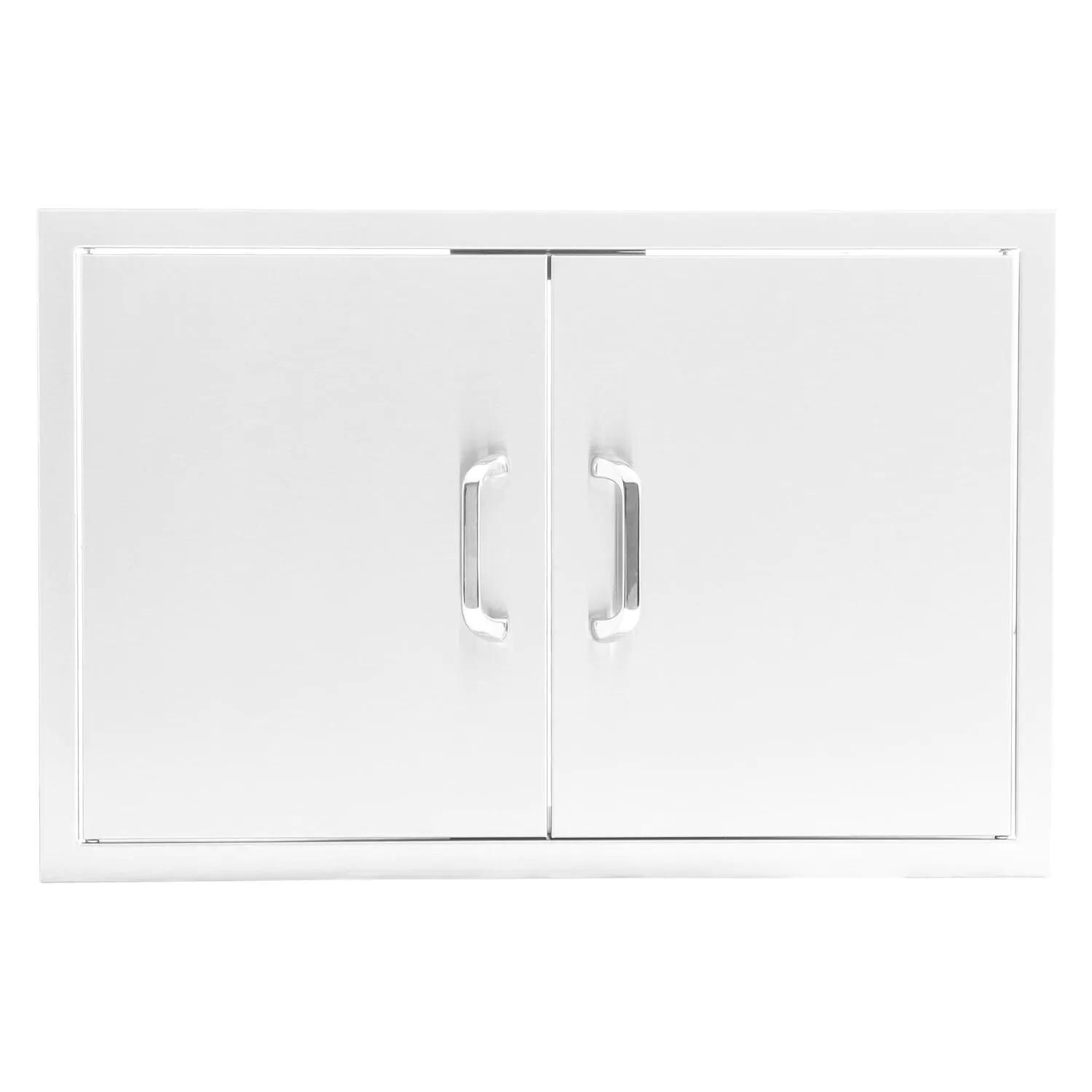 BBQGuys Signature 32-Inch Stainless Steel Double Access Door - White Background thumbnail