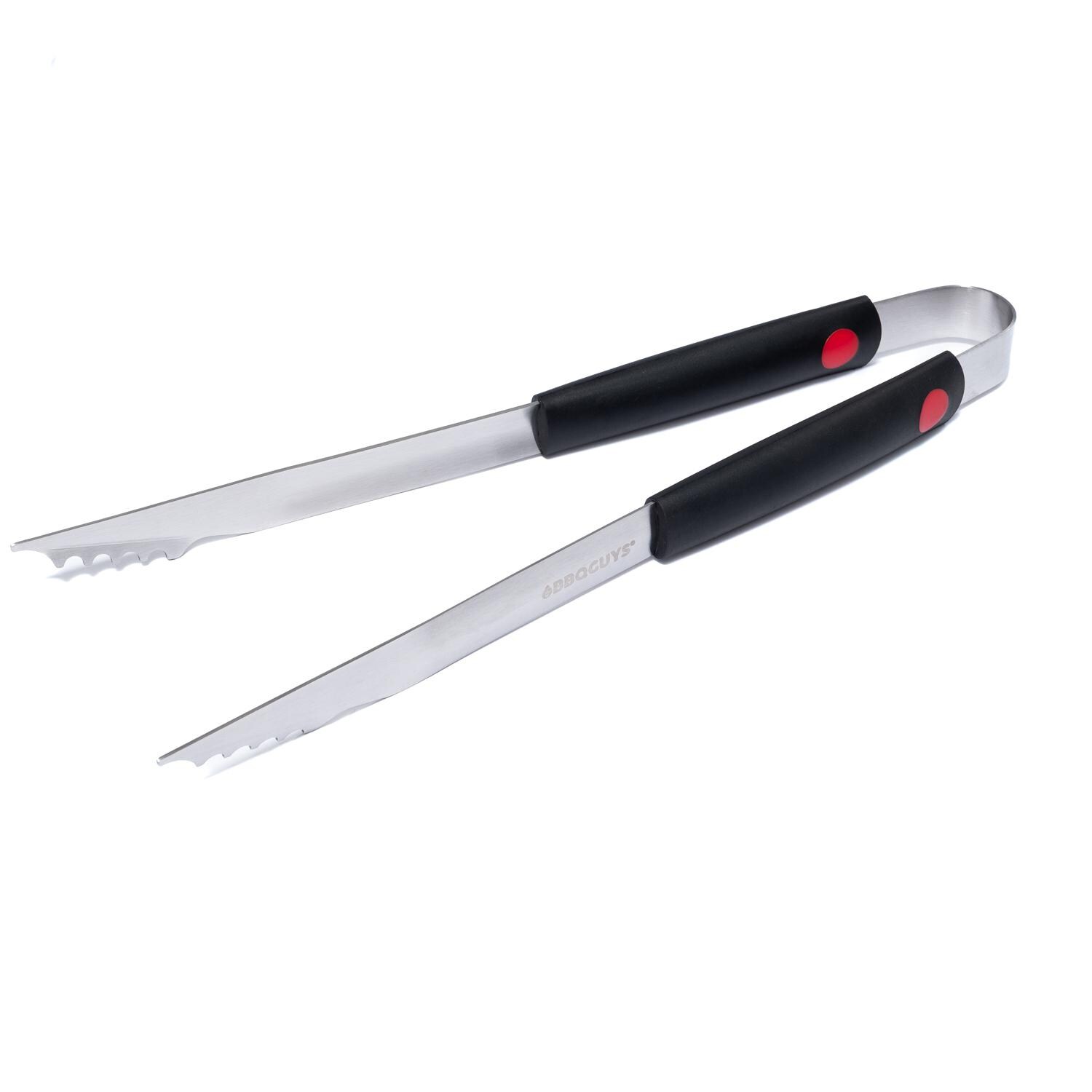 BBQGuys Signature BBQ-3PC-TS 3-Piece Stainless Steel W/ Molded Handles Tool Set - Tongs thumbnail