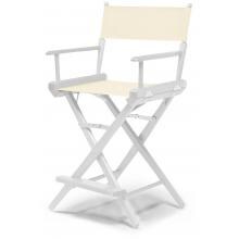 World Famous Counter Height Director Chair By Telescope Casual - White/Natural image