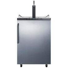 Summit 24-Inch 5.6 Cu. Ft. Outdoor Rated Single Tap Beer Dispenser / Kegerator - Stainless Steel - SBC635MOS