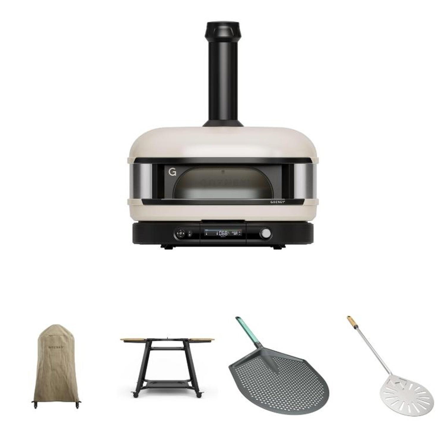 Gozney Dome Gen 2 Propane Pizza Oven Bundle w/ Stand, Cover & Peels - Bone