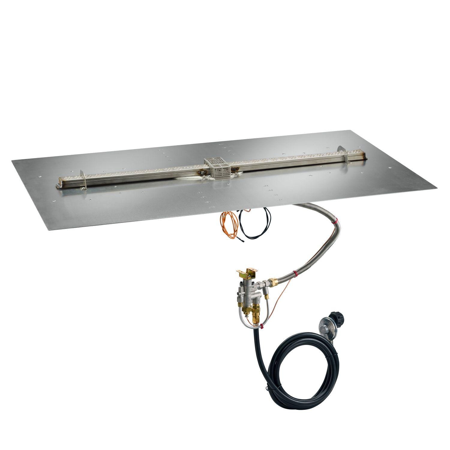 The Outdoor GreatRoom Company Crystal Fire Plus 42 X 24 Linear Propane Gas Fire Pit Burner Plate - BP2442-B