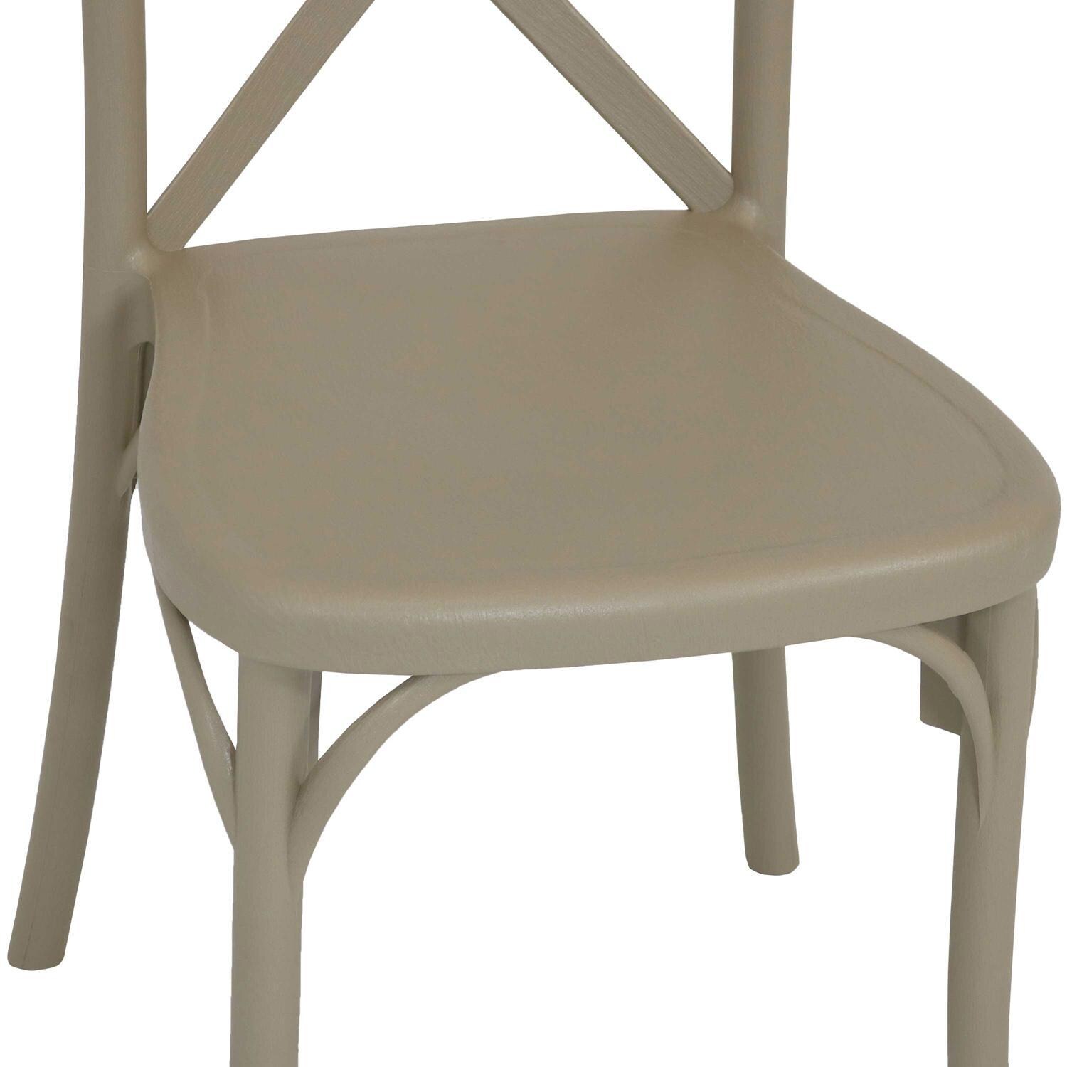Ultimate Patio Stackable Patio Dining Chair - Coffee - Seat Detail thumbnail
