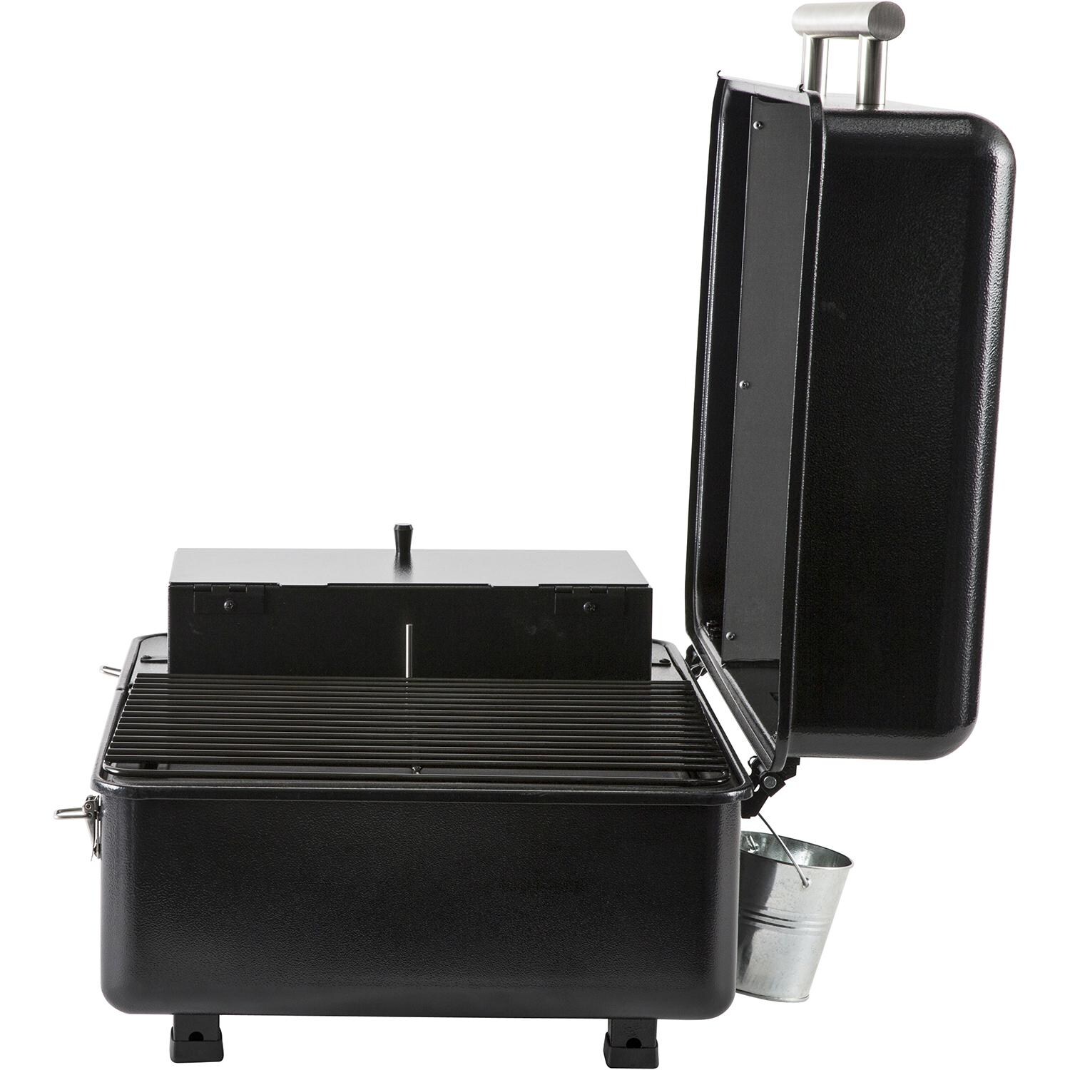 Traeger Ranger Portable Tabletop Grill - Grill Open Right Side View thumbnail