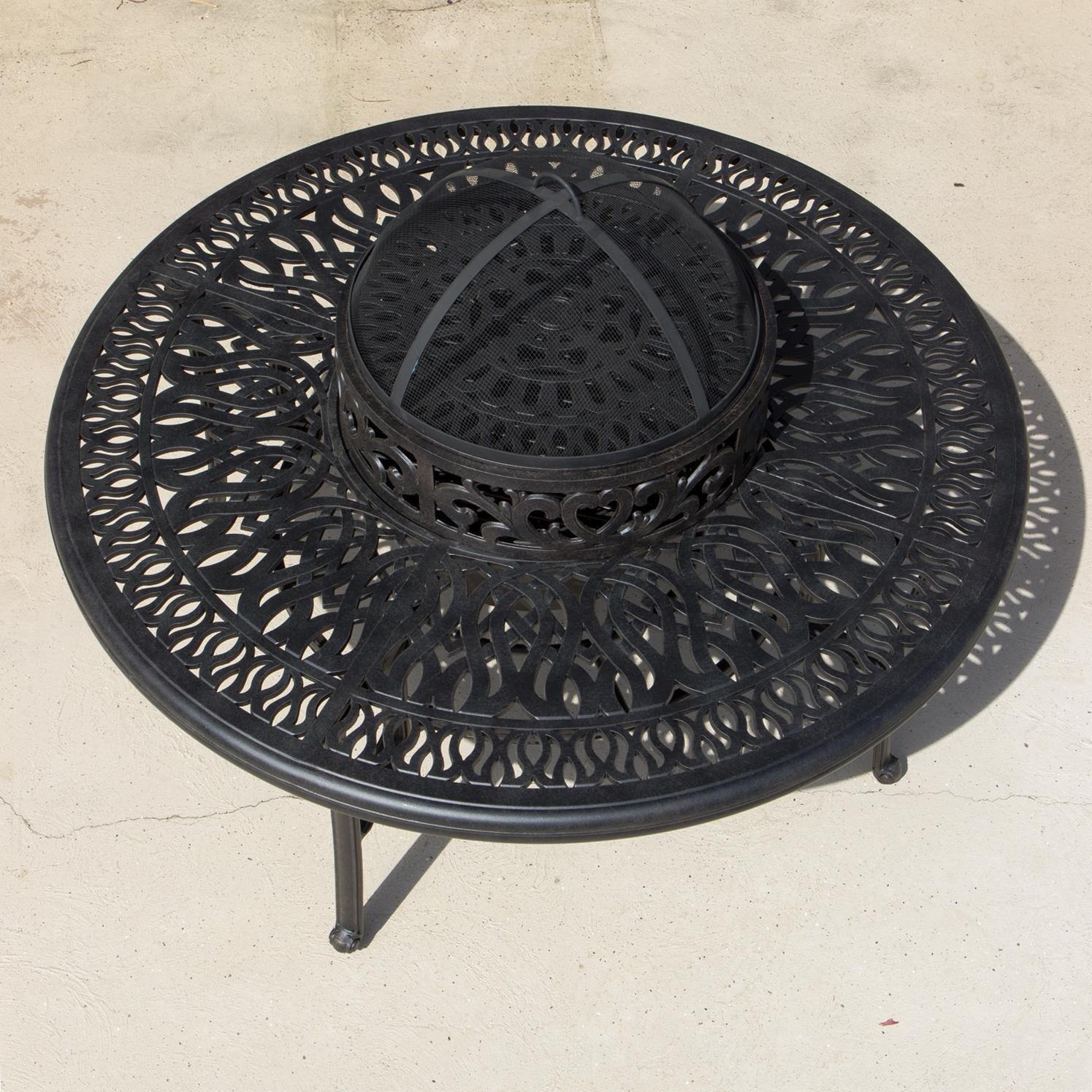 53-Inch Round BBQ/Fire Pit Table By Lakeview Outdoor Designs - Lifestyle View thumbnail