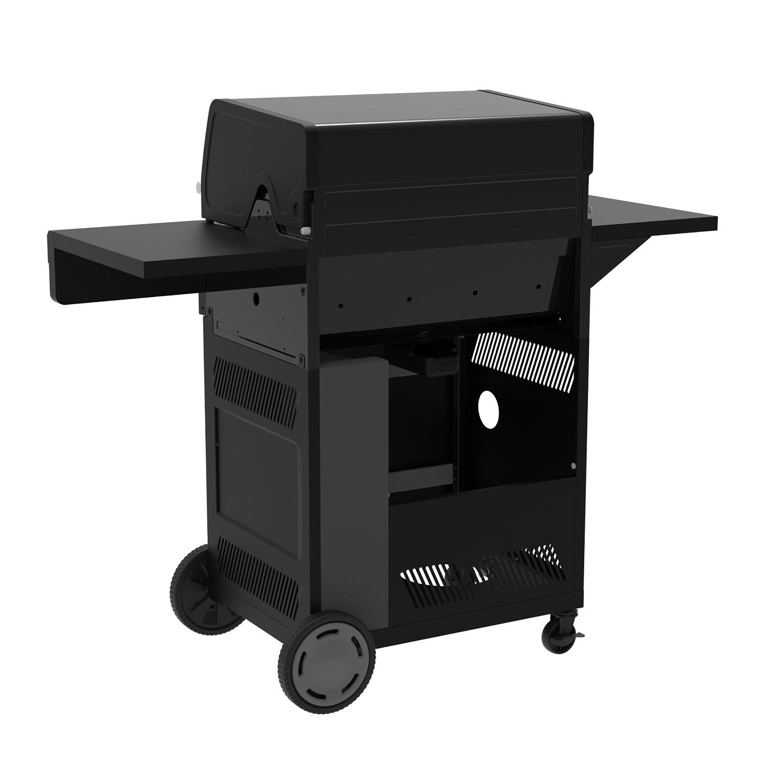Charbroil 463348525 Performance Series 4-Burner Propane Grill Cabinet W/ Side Burner - Black - Rear View - White Background thumbnail