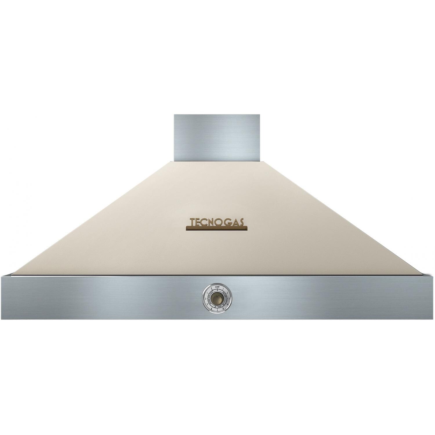 Tecnogas 48-Inch DECO Cream / Brass Wall Mount Vent Hood - 600 CFM - HD481AC-CB thumbnail