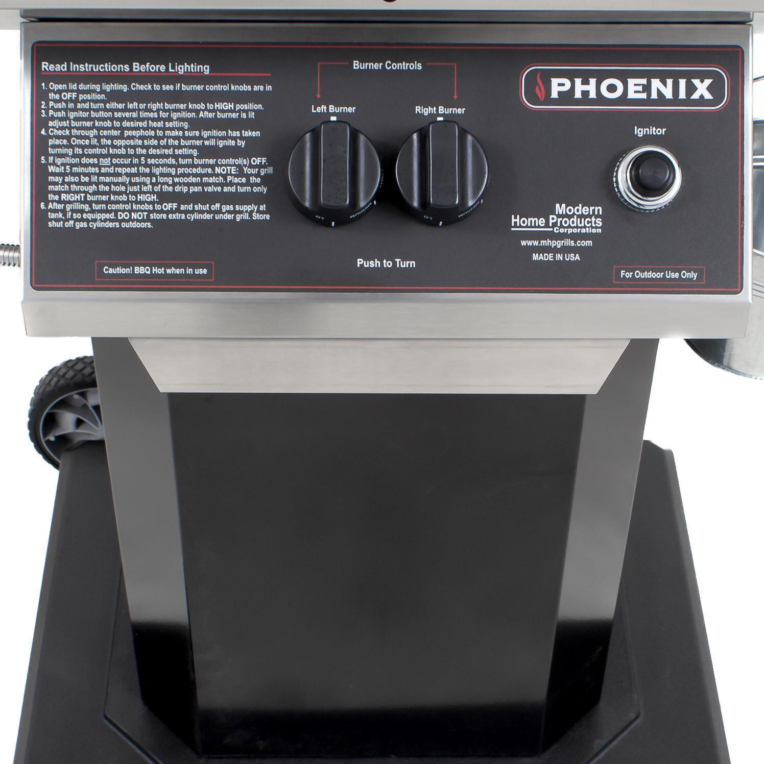 Phoenix SDSSOPP Stainless Steel Propane Gas Grill - Control Panel thumbnail