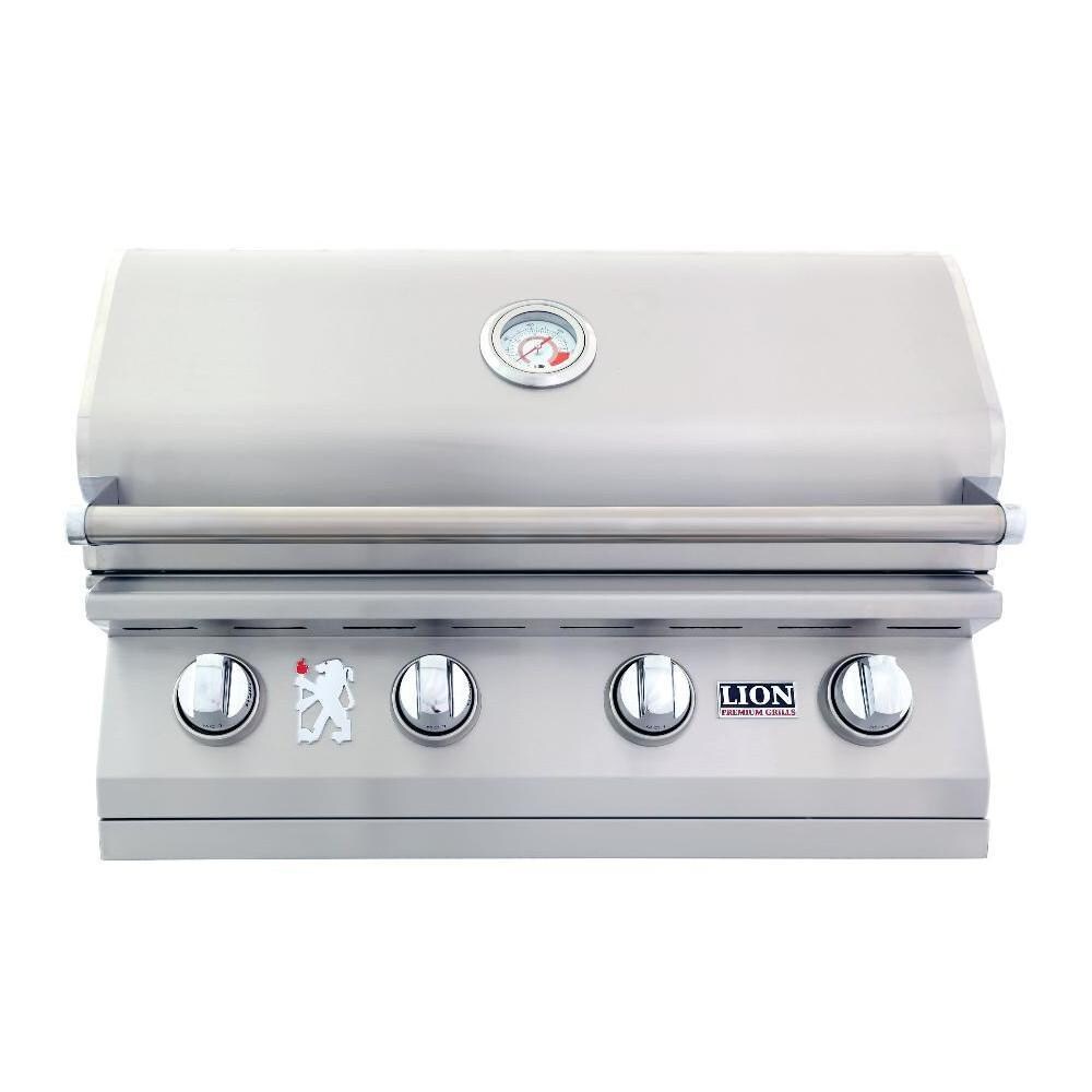 Lion L60000 32-Inch 4-Burner Stainless Steel Built-In Natural Gas Grill - 65623