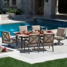 Laguna 7 Piece Aluminum Patio Dining Set W/ Rectangular Table By Coyote Outdoor Living image