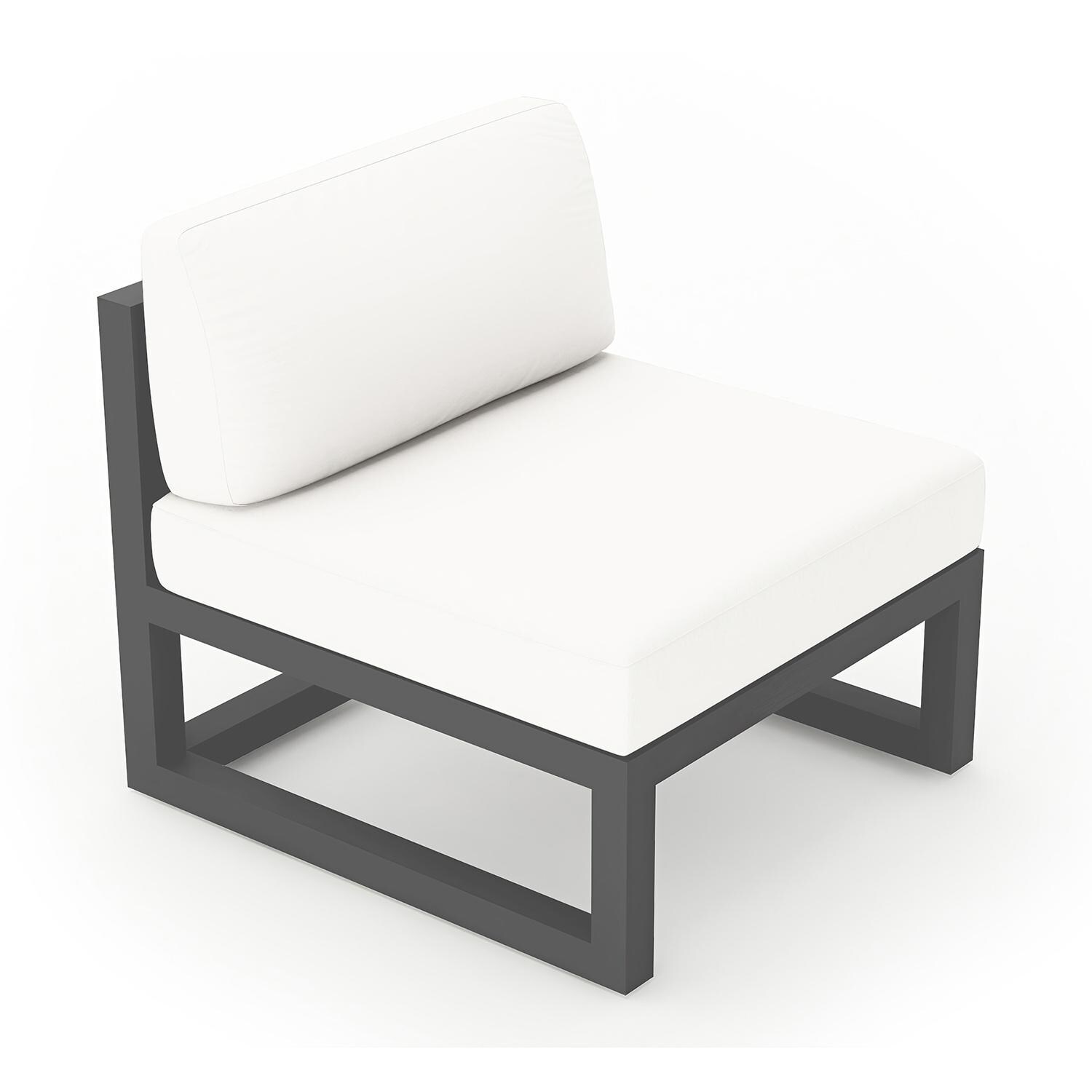 Misty Cove Middle Club Chair in Slate w/Canvas Natural Cushions by Lakeview - Top Angle View - White Background thumbnail