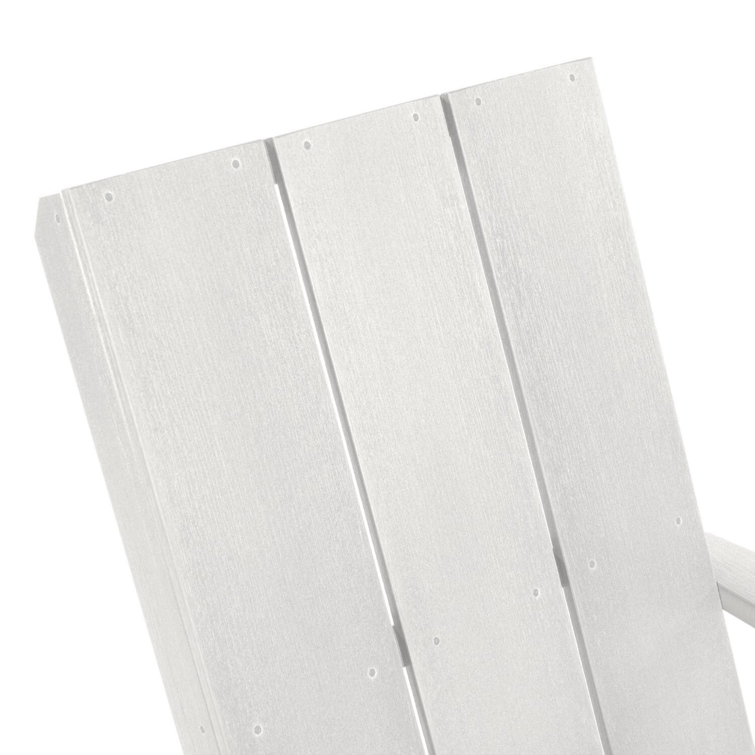 Lakeview Classical Cove Modern Adirondack Chair - White - Headrest thumbnail