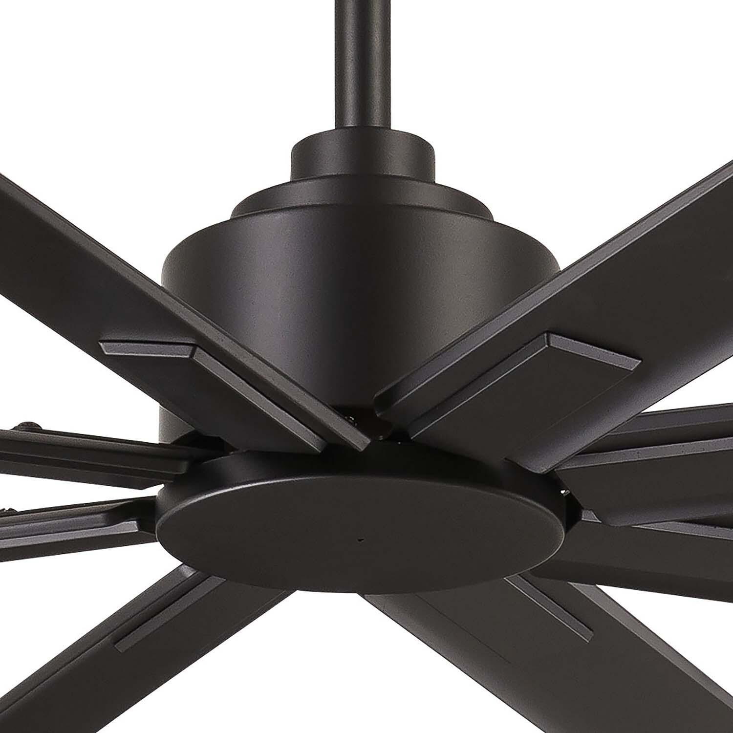 Minka-Aire F896-65-CL Xtreme H2O 65-Inch 8-Blade Ceiling Fan in Coal Finish w/ Coal Blades - Closeup thumbnail
