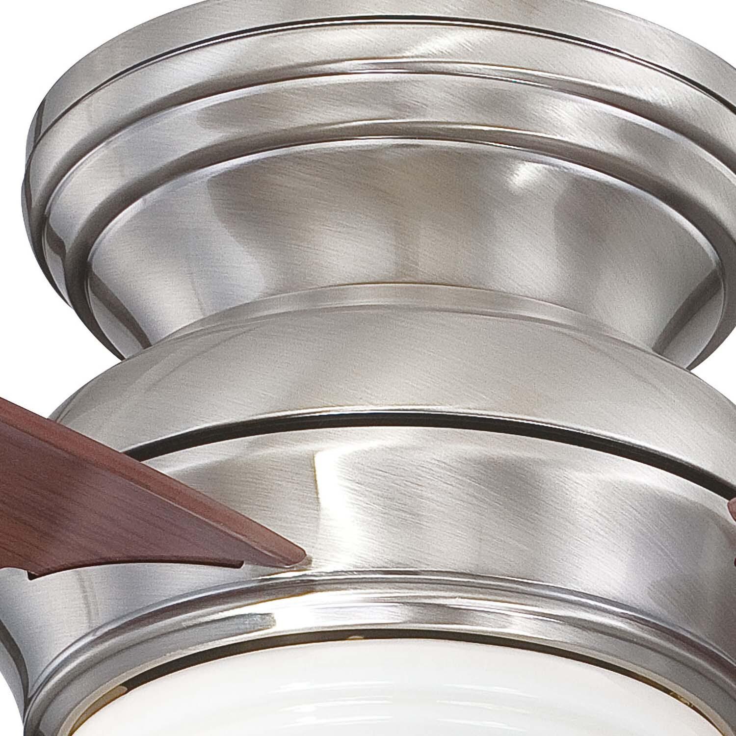 Minka-Aire F594L-PW Traditional Concept 52-Inch 3-Blade LED Ceiling Fan in Pewter Finish w/ Dark Maple Blades & Opal Glass - Base thumbnail