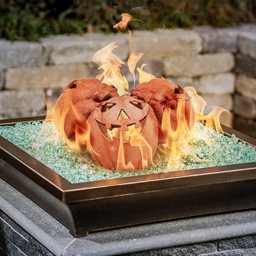 3-Pack Pumpkin Ornament Lifestyle Close-up thumbnail