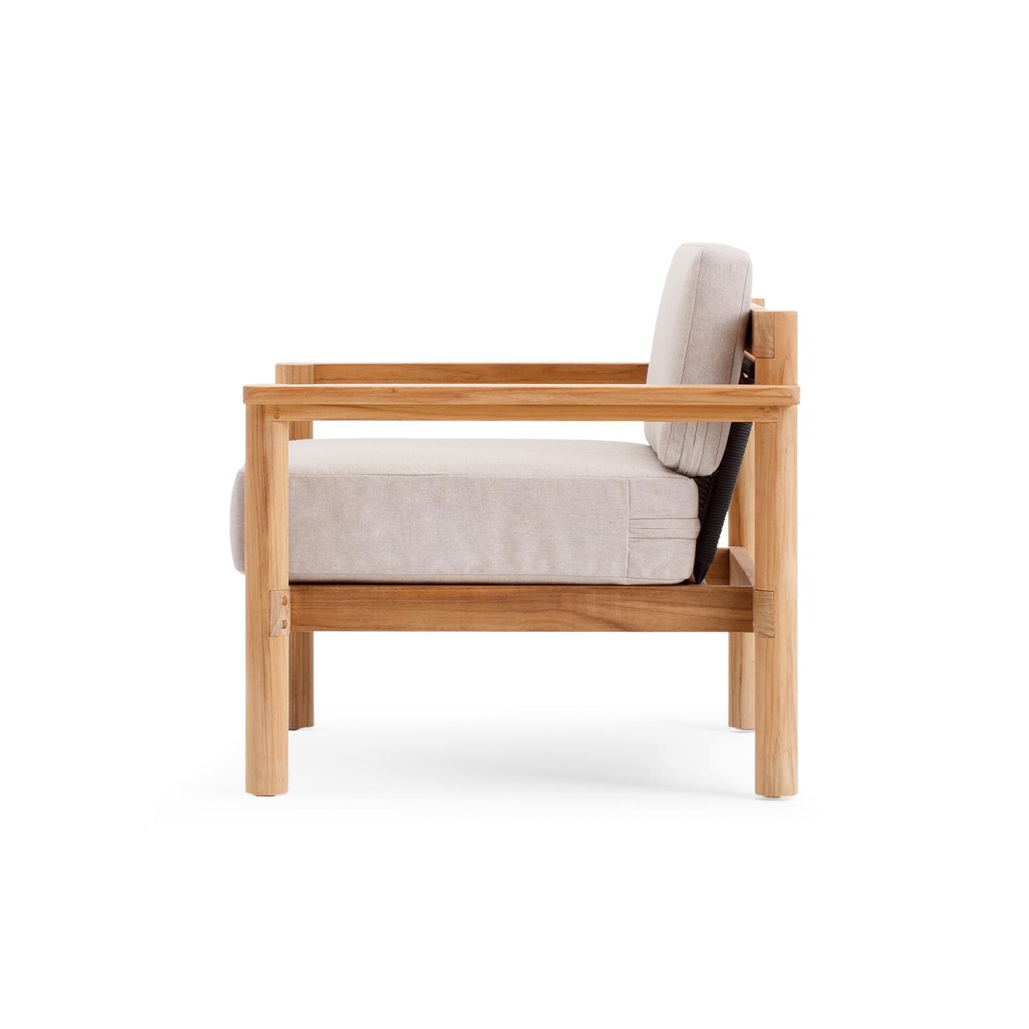 Neighbor HVN-CHAIR-AS-2 Chair W/ Teak Arms - Side View thumbnail