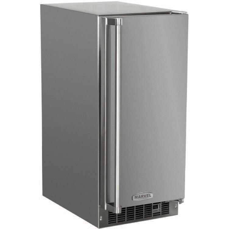 Marvel 15-Inch Panel-Ready Right Hinge Clear Cube Ice Maker With Drain Pump - 30IMT-BB-O-R-P