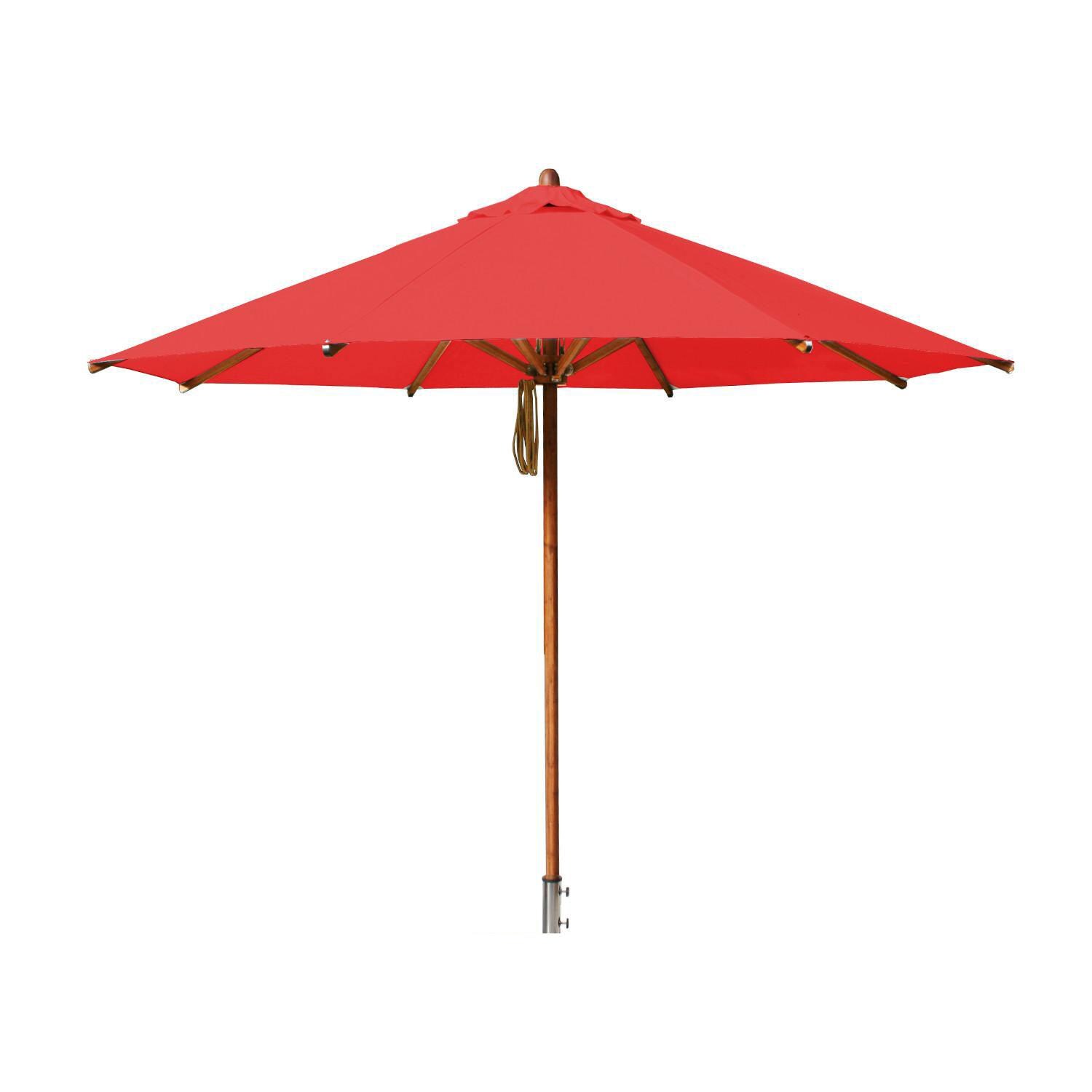 Bambrella Levante 11 1/2 Ft. Round Market Umbrella - Red Canopy
