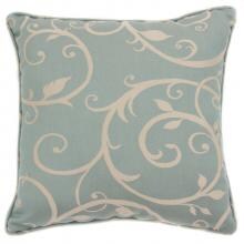 Sunbrella Cabaret Blue Haze Outdoor Throw Pillow W/ Piping By Lakeview Outdoor Designs - 18 X 18 image