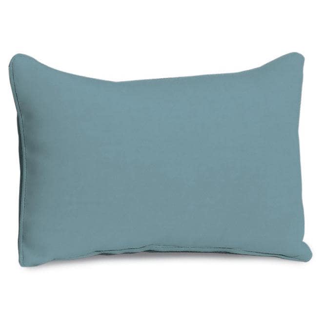 Ice Blue Polyester Outdoor Lumbar Pillow w/ Piping By Oxford Garden - 13 X 22