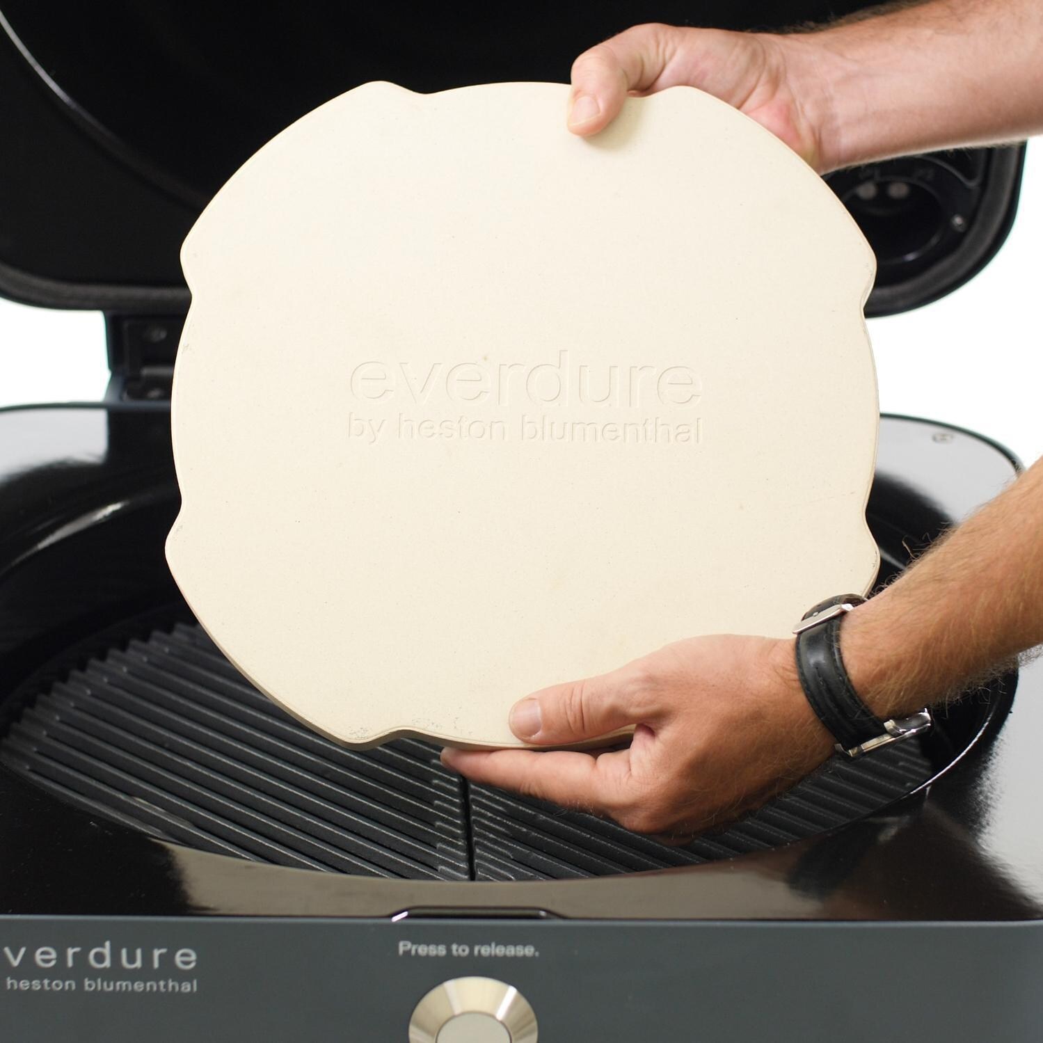 Everdure HBCE4KGUS 4K 21-Inch Charcoal Grill & Smoker - 13-Inch Cordierite Pizza Stone thumbnail