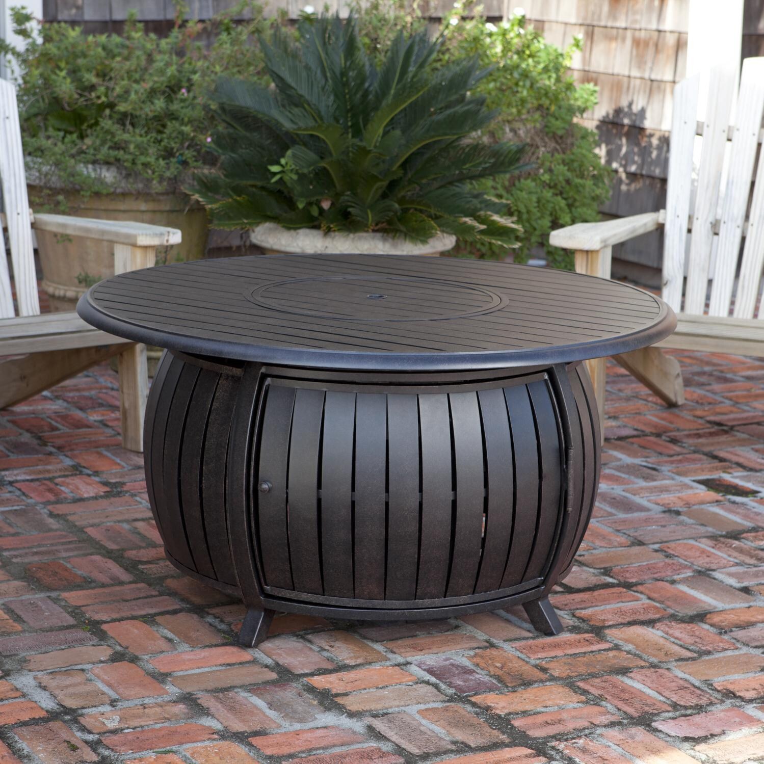 Haven Bay 47-Inch Propane Gas Fire Pit Table By Ultimate Patio - Shown as a Patio Table thumbnail