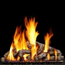 Peterson Real Fyre 18-Inch Shoreline Driftwood Gas Log Set With Vented Natural Gas ANSI Certified P45 Burner - Match Light