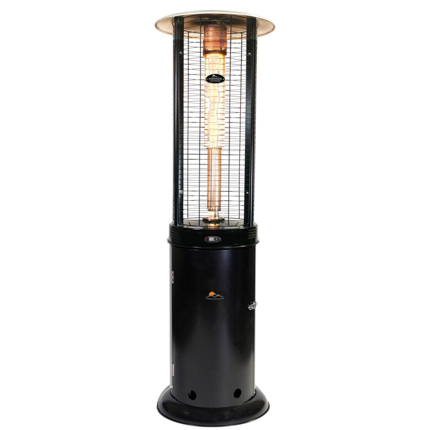 Paragon Outdoor Helios 35,000 BTU Propane Gas Flame Tower Heater - Hammered Black - OH-BL32-7R