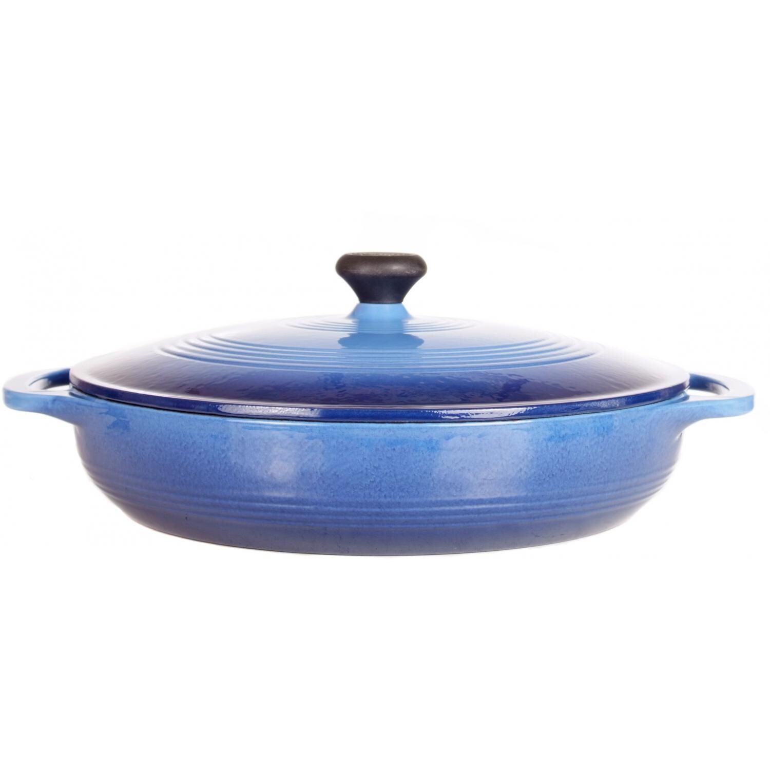 Lodge 3.6 Quart Colored Enamel Cast Iron Casserole Pot Caribbean - Gradated Blue - EC3CC33