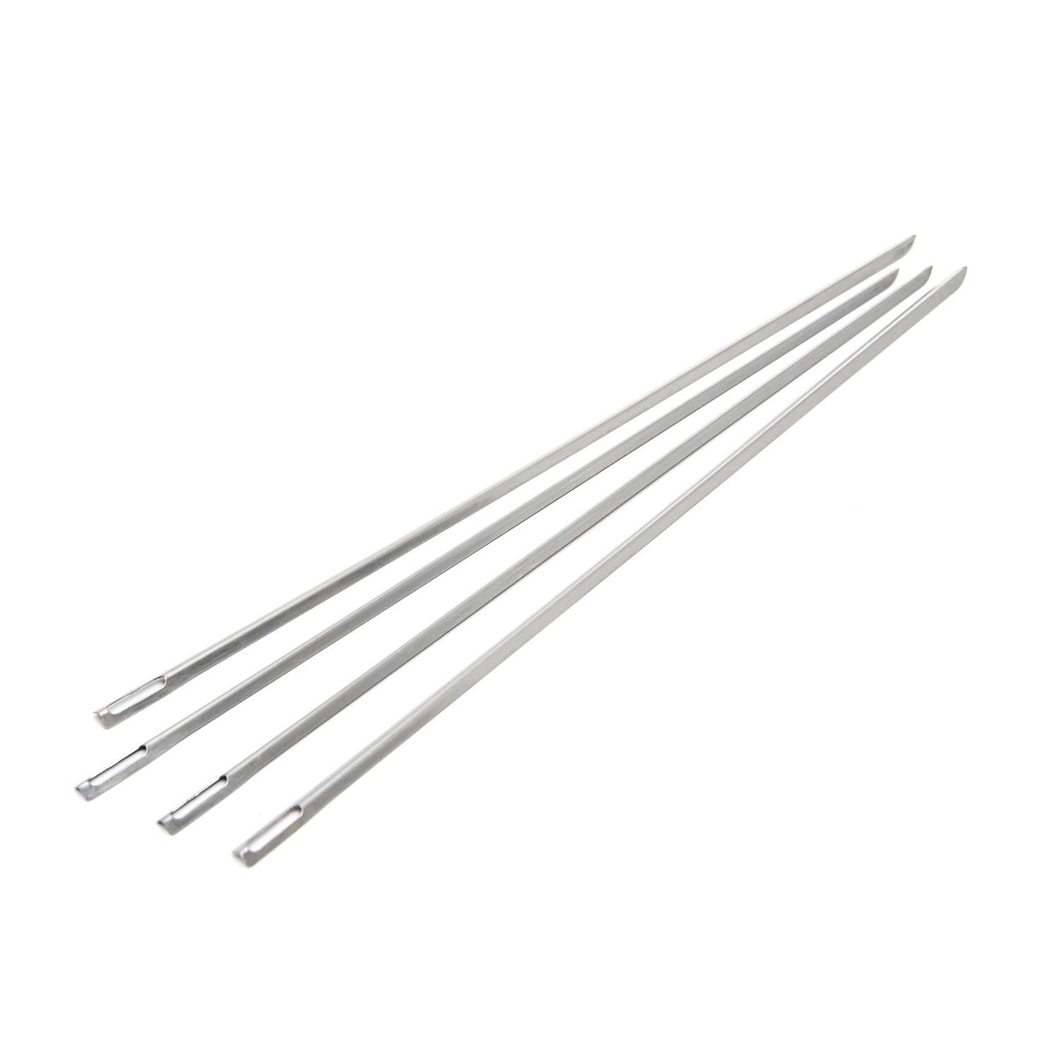 GrillPro Stainless Steel 15-in Slim Skewers - 4 Pack - 46074 - Skewers - White Background thumbnail