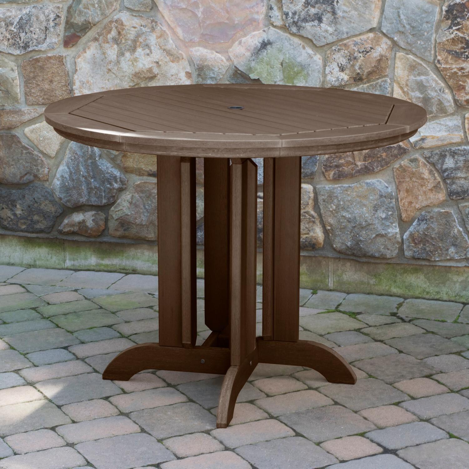 Lakeview Elm Pointe 5 Piece Round Counter Height Dining Set - Weathered Acorn - Table - Lifestyle thumbnail