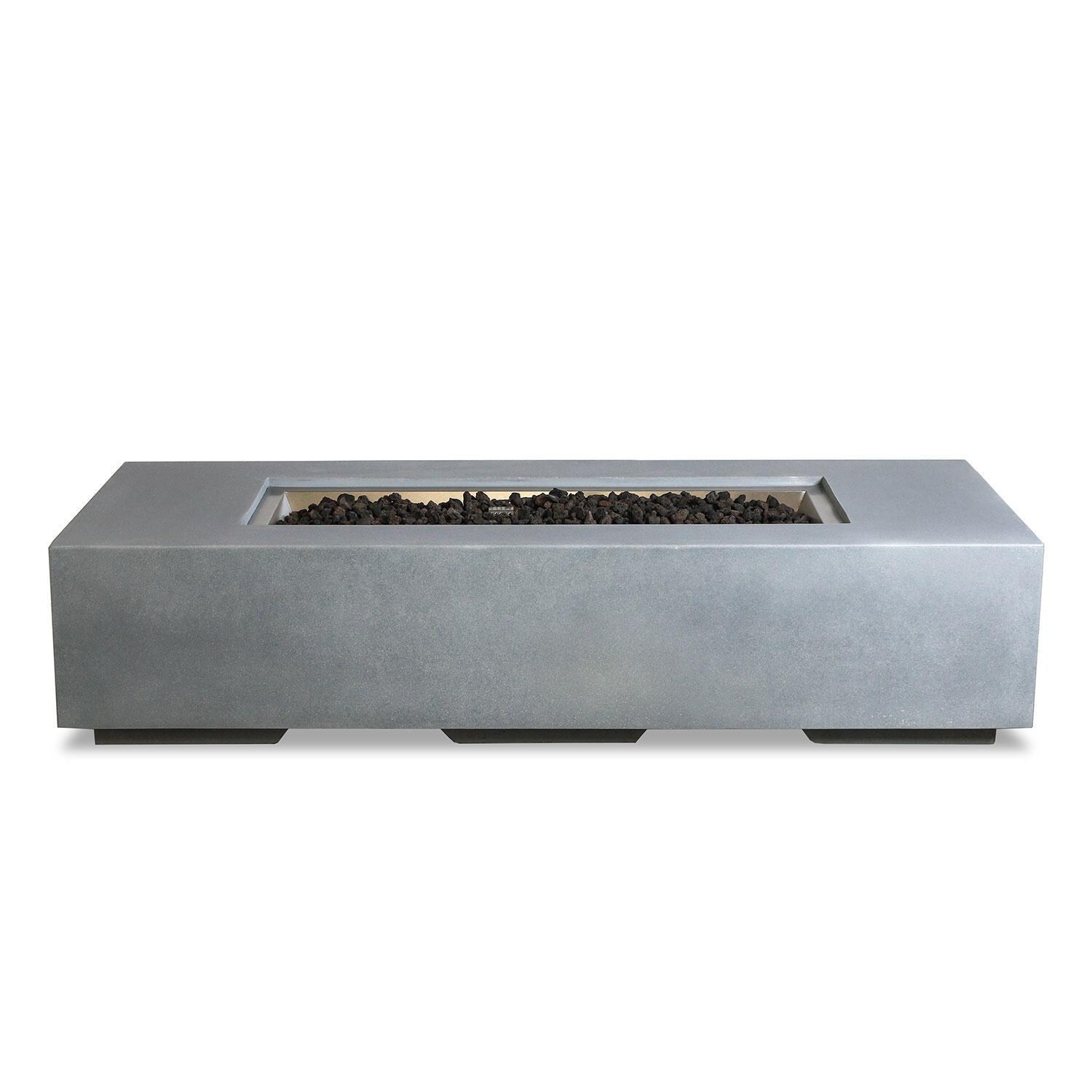 Glenwood 72-in Rectangular Concrete Natural Gas Fire Pit in Natural Gray by Lakeview Outdoor Designs - Off - White Background thumbnail
