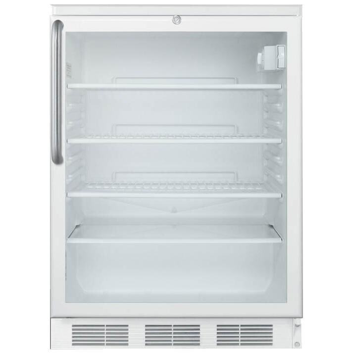 Summit 24-Inch 5.5 Cu. Ft. Commercial Rated Beverage Refrigerator - White - SCR600LBITB