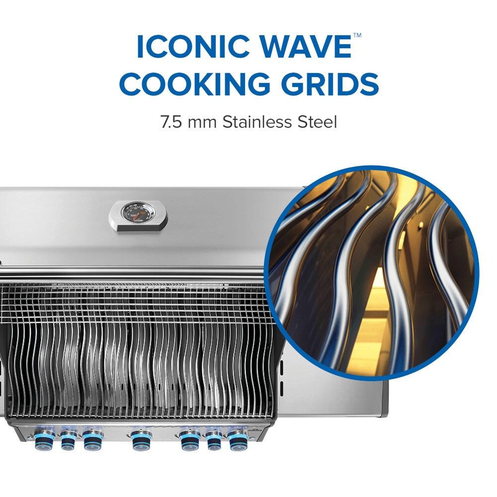 Napoleon RPS625RSIBPSS-2 Rogue PRO-S 625 5-Burner Propane Grill w/ Infrared Side & Rear Burner - Stainless Steel - RPS625RSIBPSS-2 - Cooking Grids - Detail