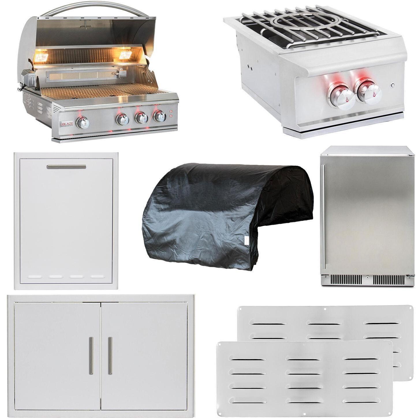 Blaze Professional LUX 8-Piece 34-Inch Propane Outdoor Kitchen Package