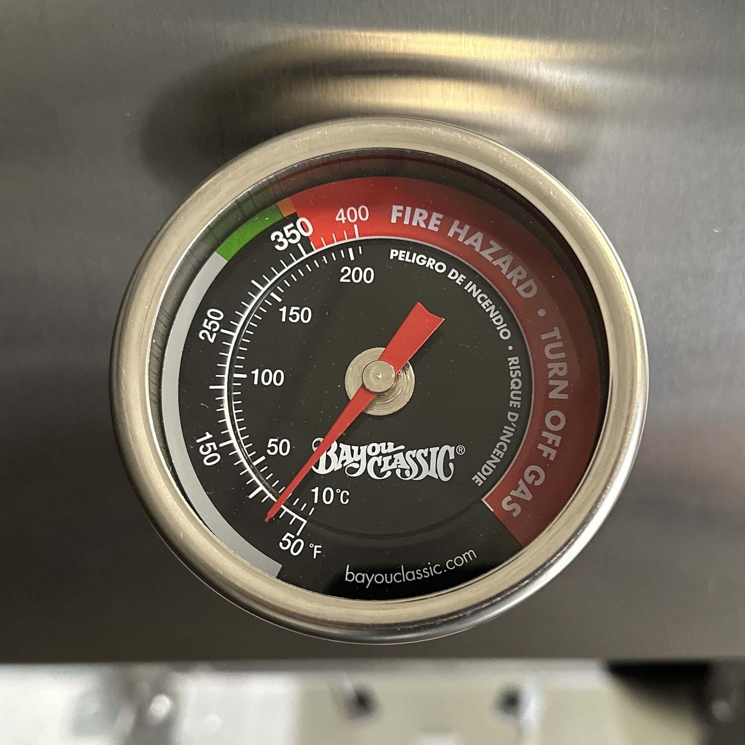 Bayou Classic 5070 Thermometers 3 Inch Bayou Fryer Thermometer - Thermometer Attached to Bayou Fryer - Lifestyle thumbnail