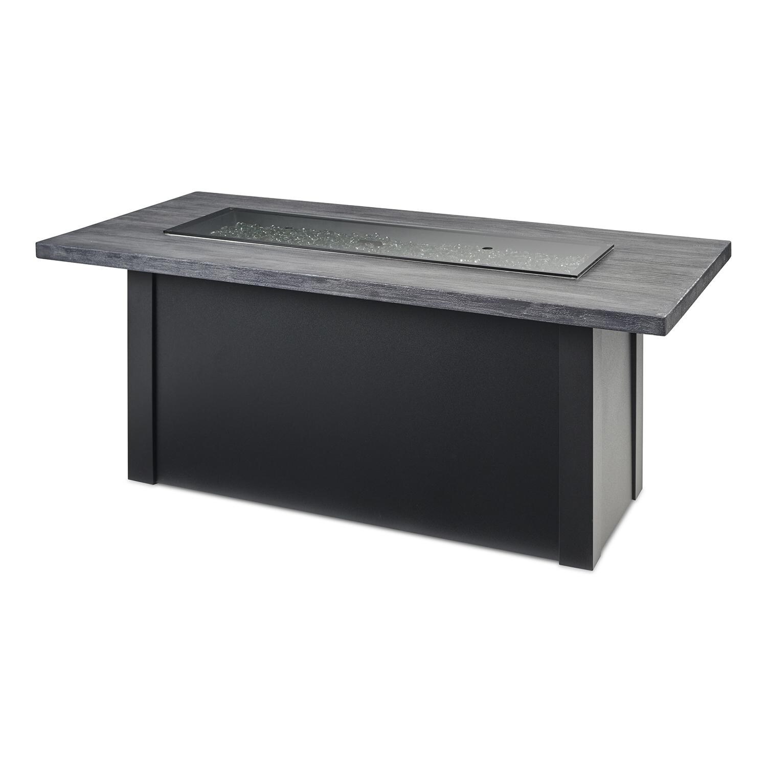 Havenwood 62 Inch Propane Fire Pit Table W/ Carbon Grey Top & Black Base - Cover - White Background thumbnail