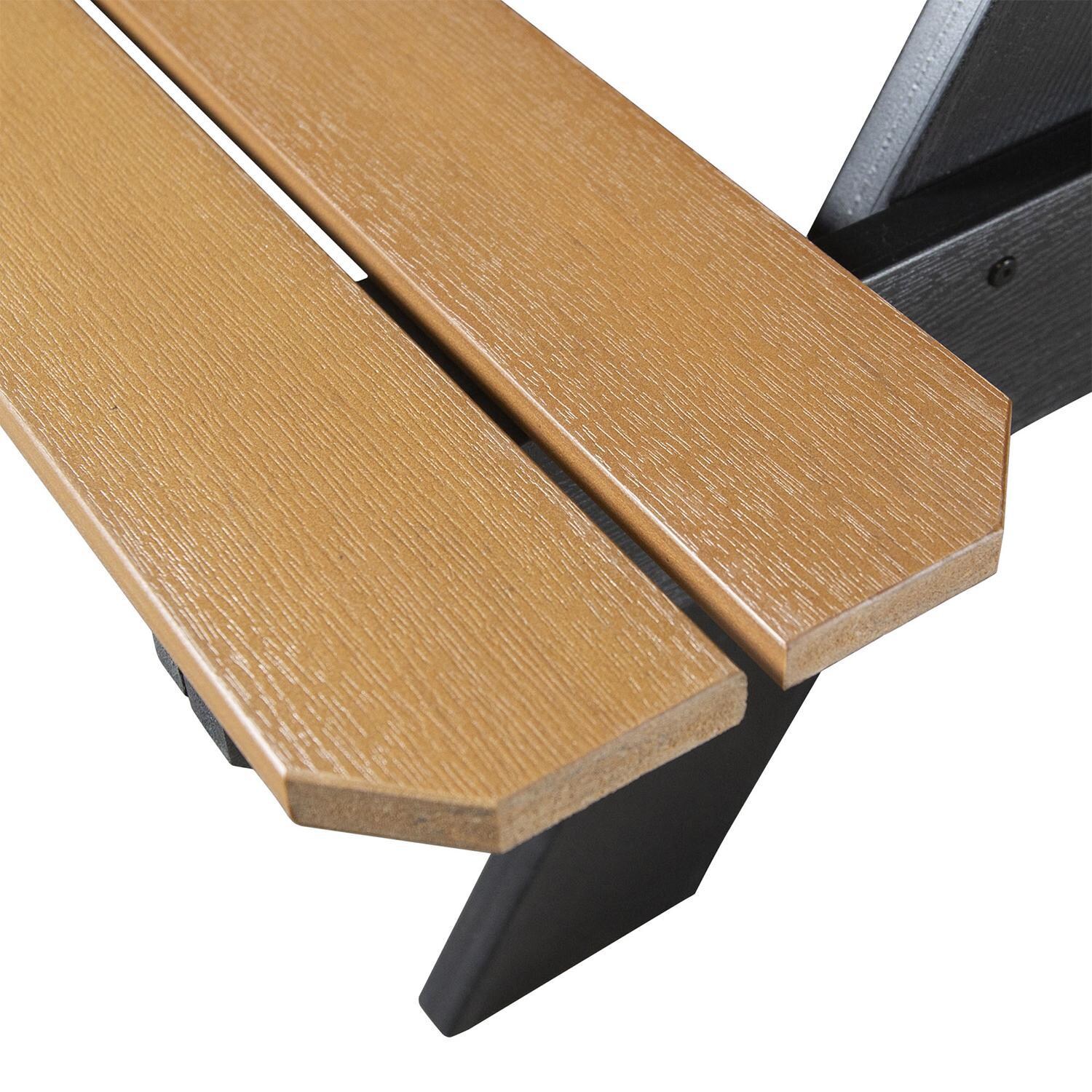 Lakeview Ledgefield Commercial Grade National Picnic Table - Saddle - Bench Detail thumbnail