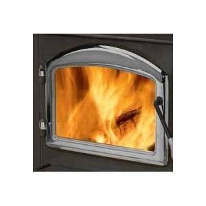 Napoleon H222SS Standard Arch Cast Iron Stove Door - Satin Chrome Plated