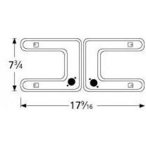 Stainless Steel H Twin, Forward, 3 Inch Offset Burner Head 19102
