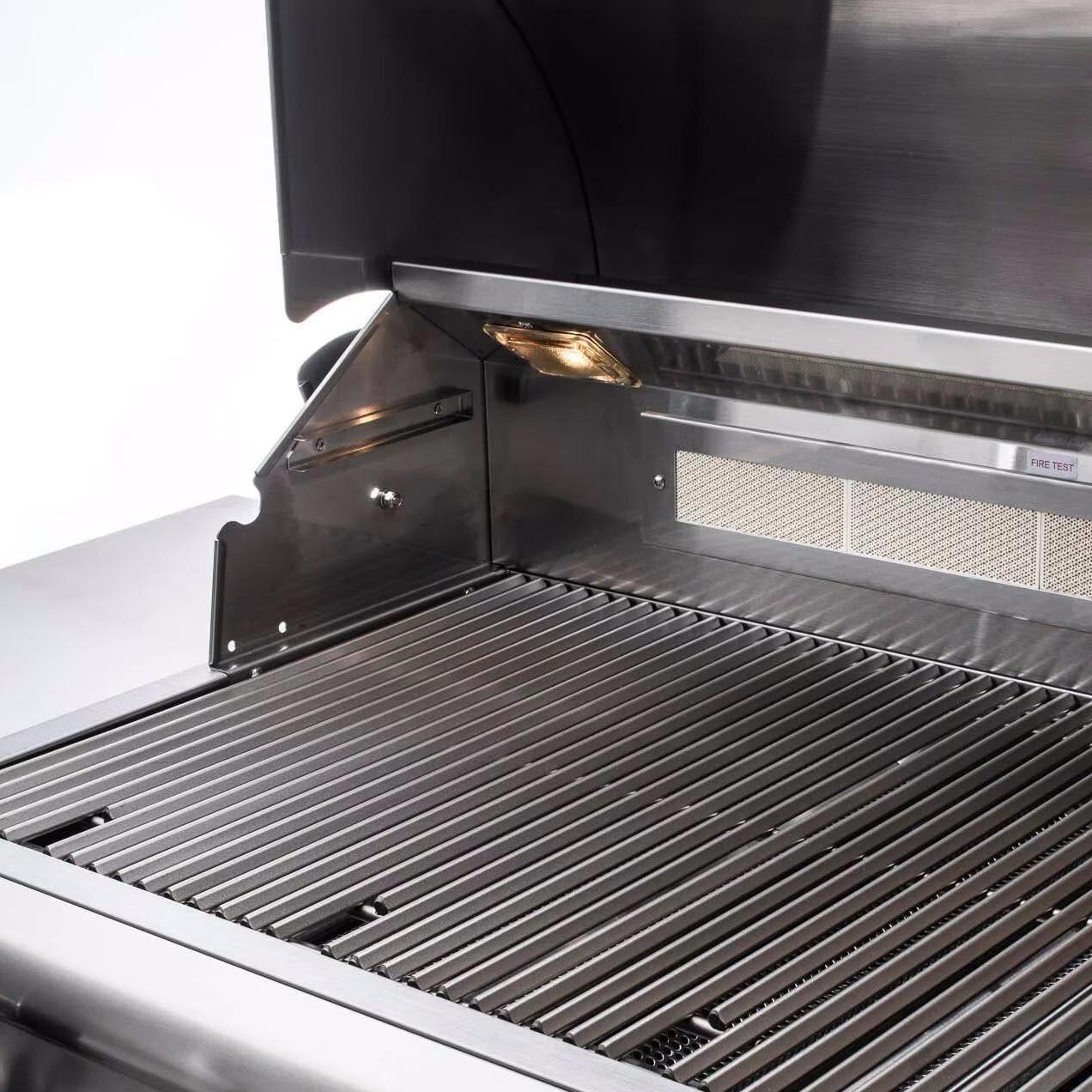 Blaze BLZ-5LTE3-NG Premium LTE+ 40-Inch 5-Burner Natural Gas Grill With Rear Infrared Burner & Lift-Assist Hood  - Lid Hinge - Detail thumbnail