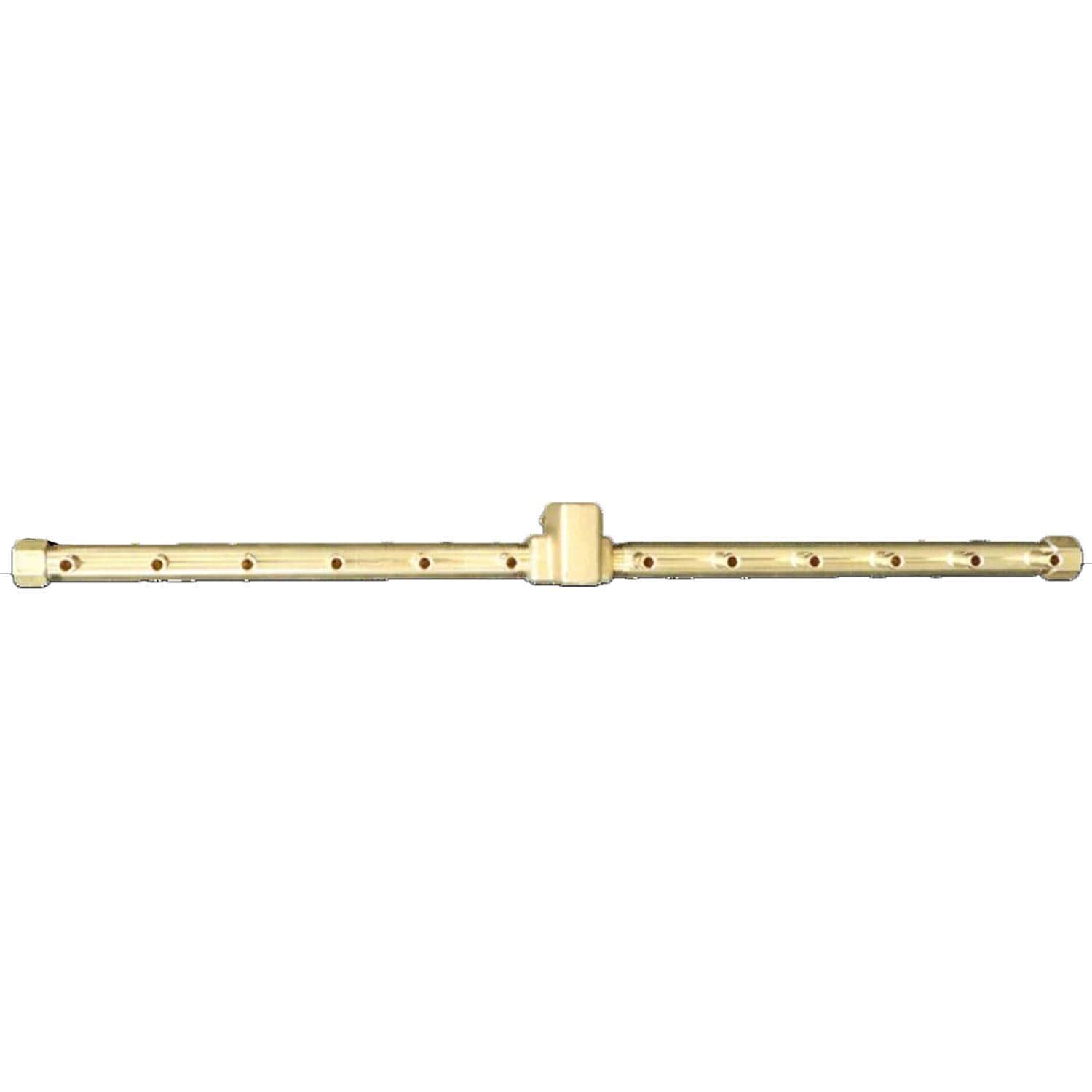 Warming Trends 25 5/8 Linear Brass Natural Gas/Propane Burner & Flex Line Kit - White Background thumbnail