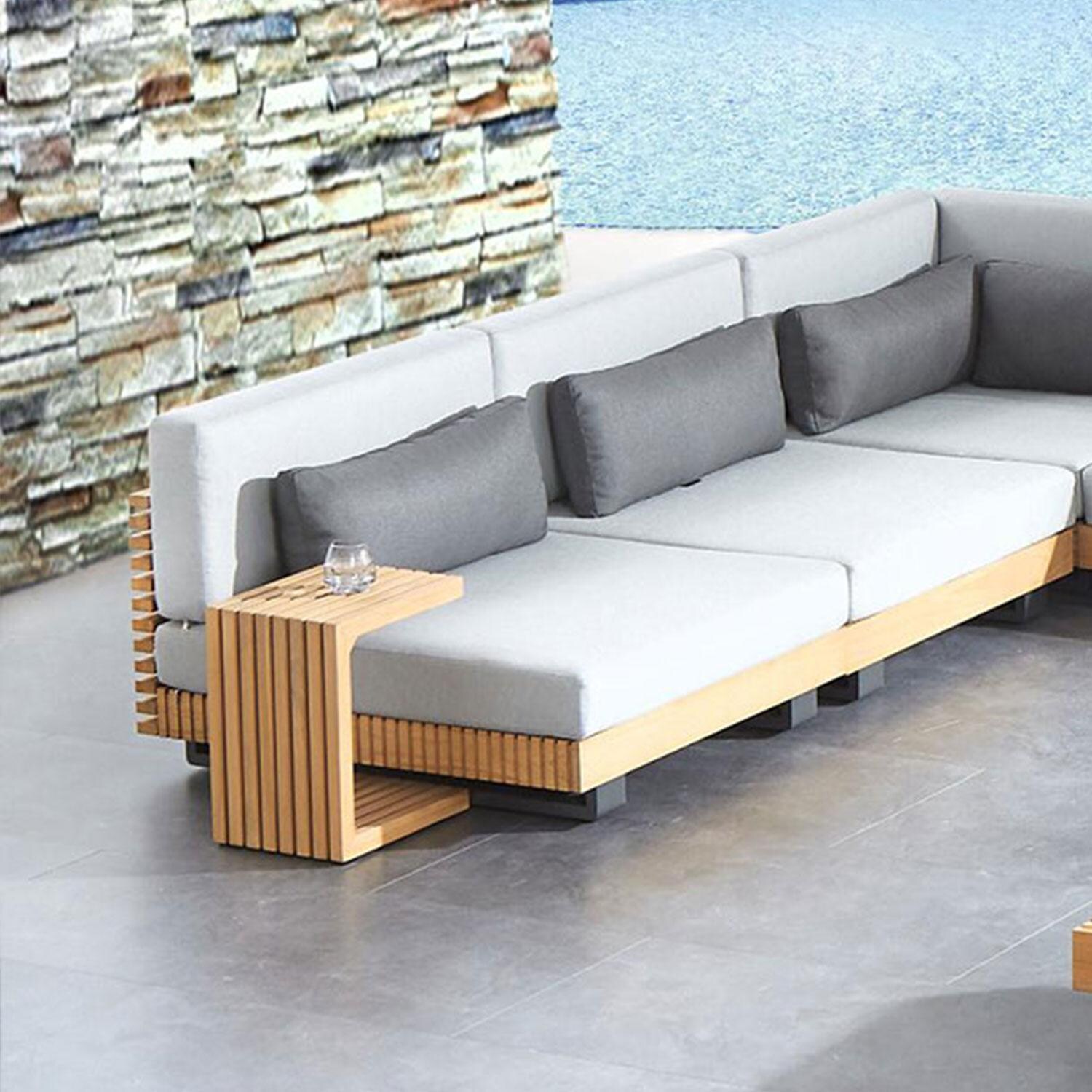 Carrbrook 12 Inch Teak Side Table by Lakeview Outdoor Designs - By The Pool - Lifestyle thumbnail