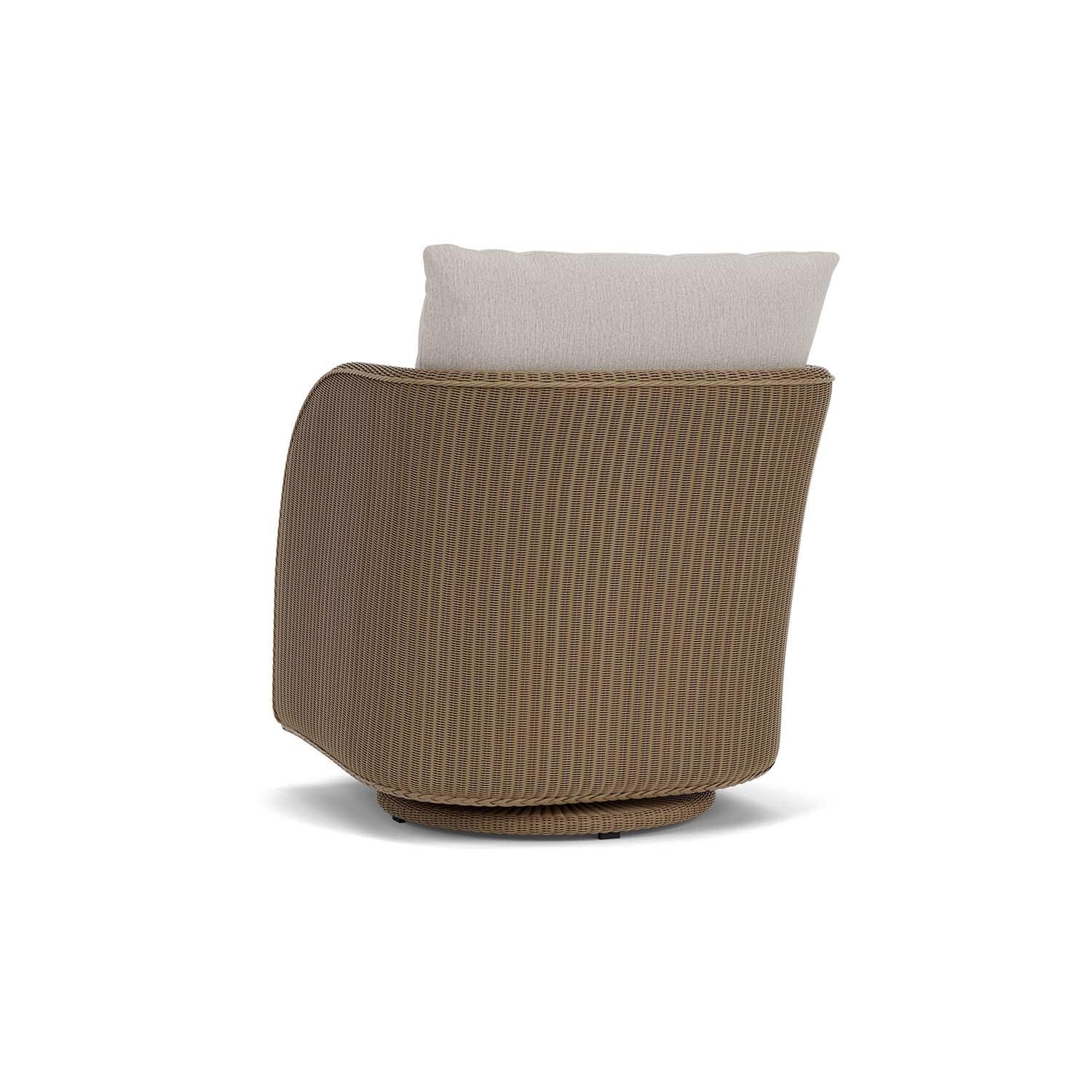 Lloyd Flanders Essence Swivel Glider Lounge Chair W/Remy Cloud Fabric - Fawn Finish - Back Left thumbnail