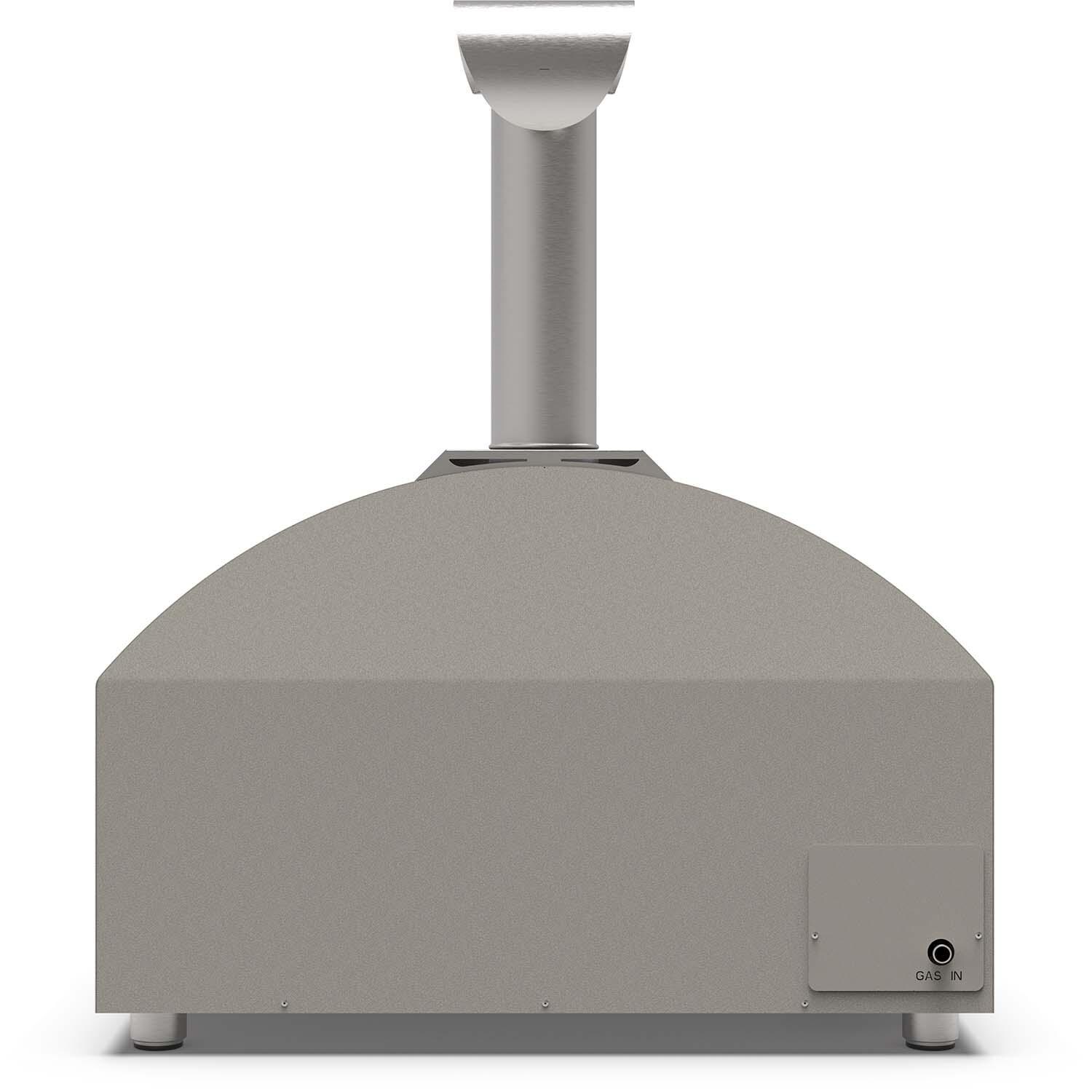 Alfa FXFT-2P-MWS-U Futuro 2 Pizze Natural Gas Pizza Oven - White Stone - Back View - White Background thumbnail