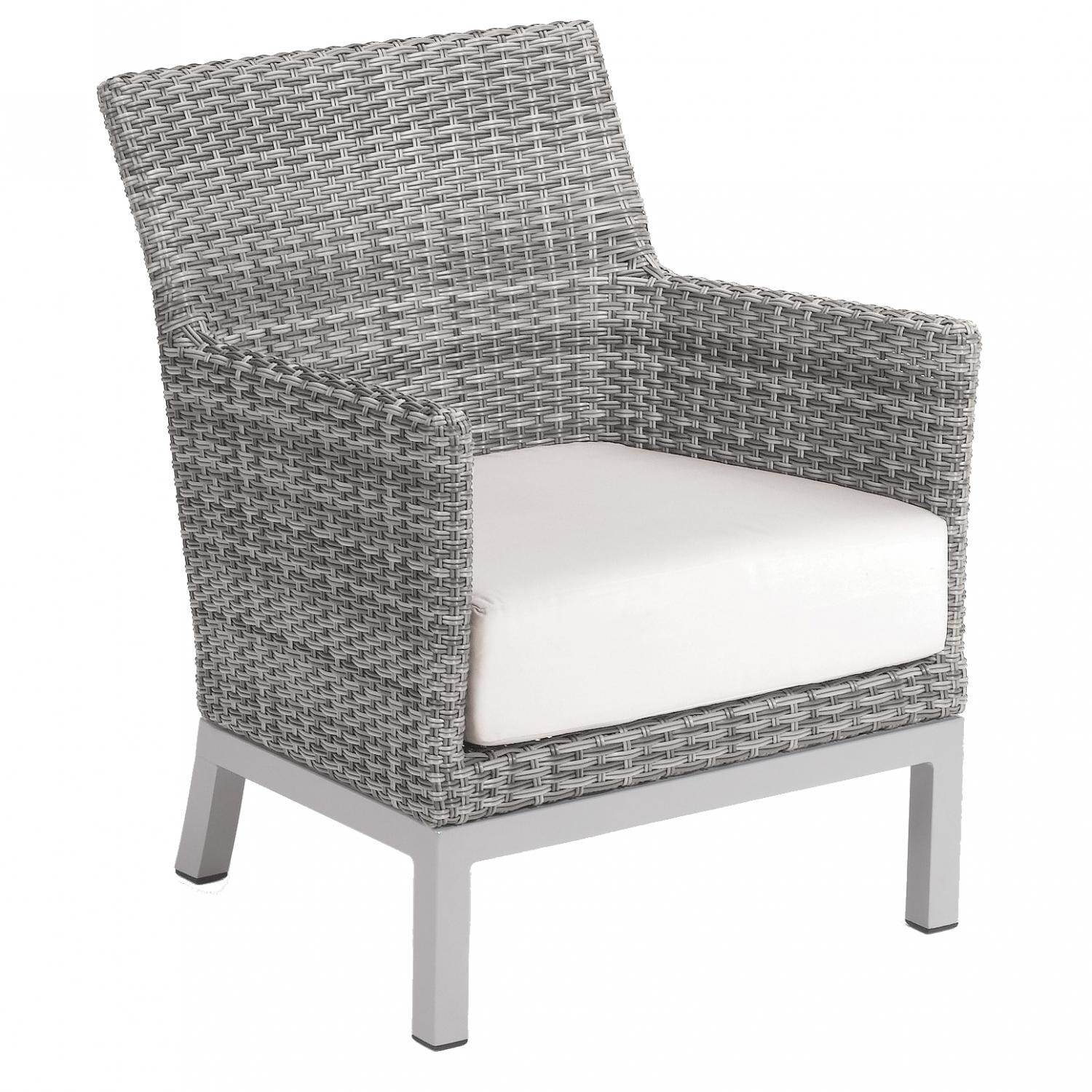 Argento Wicker Patio Club Chair W/ Eggshell White Cushion thumbnail