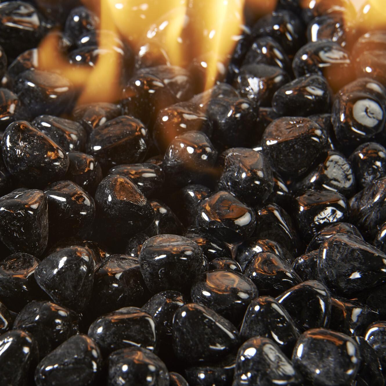 The Outdoor GreatRoom Company Large Fire Glass Diamonds - Black - CFLD-B