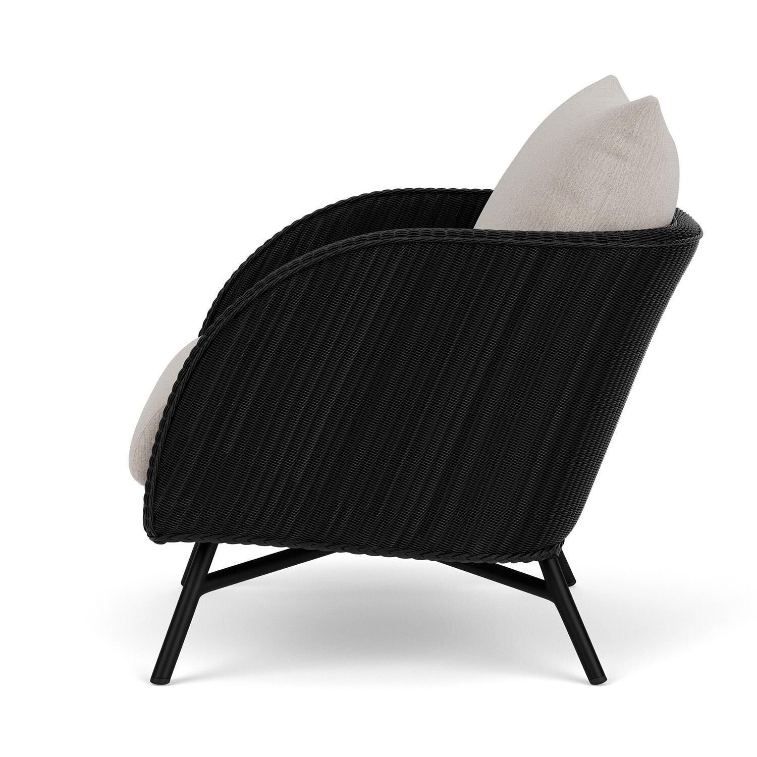 Lloyd Flanders Essence Lounge Chair W/Remy Cloud Fabric - Ebony Finish - Side thumbnail